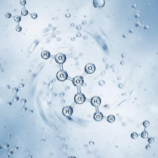 1:1 image of clear water molecules in focus